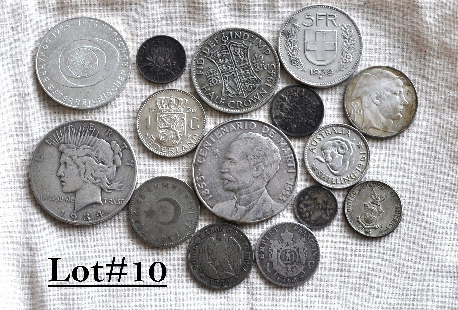 Lot of World Silver Coins - Multiple Lots Available, Check it out! - Cool / Unique Silver Coin Lot - Old Silver Coins - Large Coin Lot!