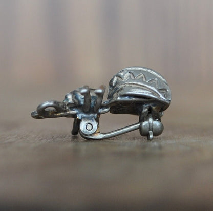 Awesome Vintage Bee Pin! Sterling Silver, Opal Stone - Silver Bee Pin / Sterling Honeybee Pin - Bug Jewelry, Vintage Bee Jewelry!