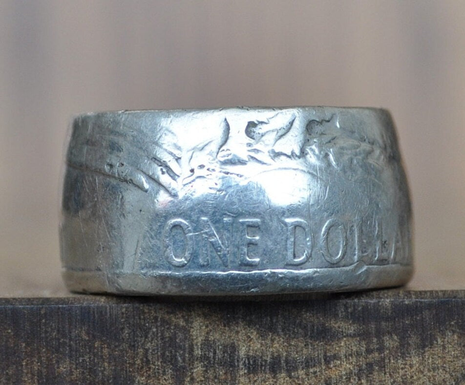 Silver Dollar Ring - Size 11 Ring Size 11 (20.6 MM Band) - Eisenhower Dollar Ring - Vintage Rings Silver