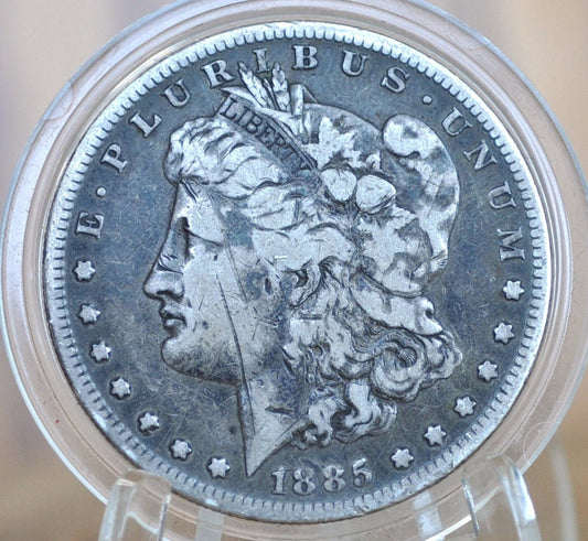 1885-S Morgan Silver Dollar - VF (Very Fine) Detail, Tough Date! - 1885 S Morgan Dollar Silver Dollar 1885S - Low Mintage Date