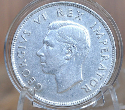 1942 South Africa 2 1/2 Shillings - Great Condition, AU, Luster - 80% Silver -Two and a Half Shilling Coin 1942 UK Issue South Africa