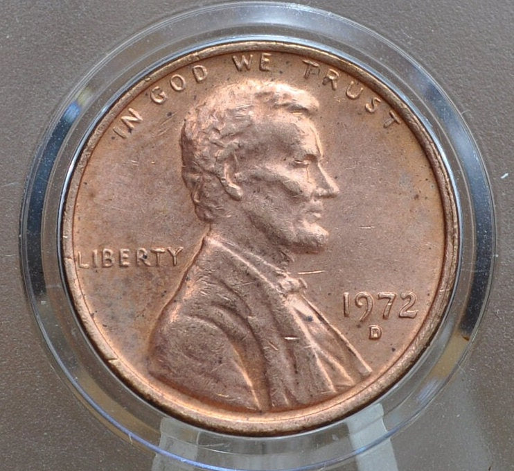 1972 P,D,S Lincoln Memorial Penny - Philadelphia, Denver, San Francisco Mints - Collectible Coin - 1972 P 1972 D 1972 S Memorial Cent