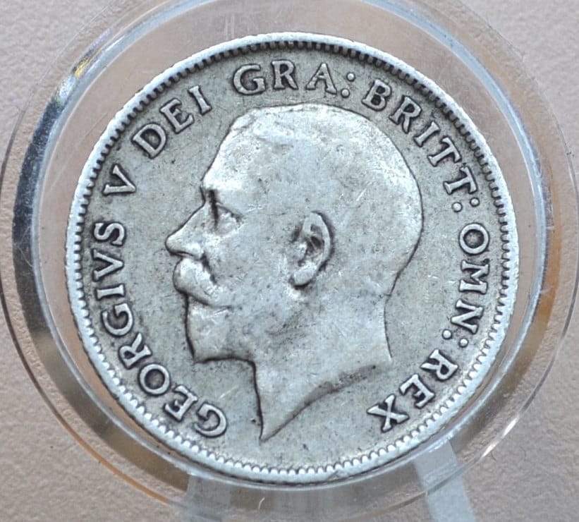 1911 Great Britain Silver Sixpence - King George - Great Condition (VF/XF) - Sterling Silver - 1911 Six pence 1911 6 Pence UK 1911