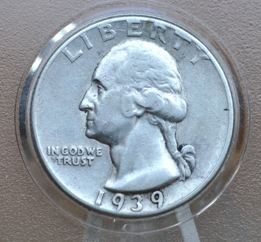 1939 D Washington Silver Quarter - G-VF (Good to Very Fine) Grade; Choose by Grade - Denver Mint - 1939D Quarter 1939 D