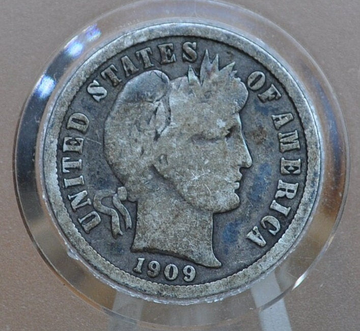 1909 Barber Silver Dime - Choose by Grade / Condition - 1909 P Silver Dime 1909P