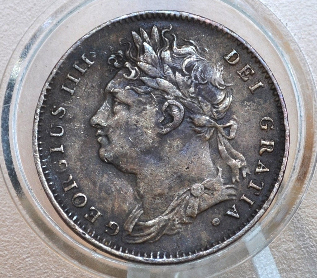 1823 Farthing Great Britain - XF - UK Farthing 1823 - King George III - British Farthing 1923, Solid Detail, Great Coin