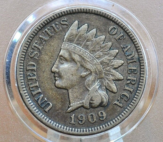 1909-S Indian Head Penny - XF - Very Rare, Key Date - 1909 S US One Penny - 1909 S Mint Indian Head Cent 1909 S Mark