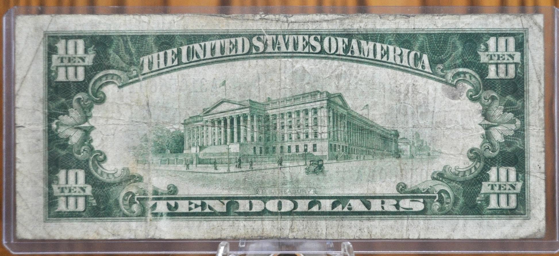 1934 10 Dollar Silver Certificate - F/VF (Fine-Very Fine) Grade / Condition - Blue Seal 1934 Ten Dollar Silver Cert - Fr#1701, Fr1701