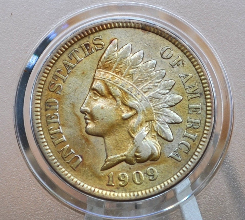 1909 Indian Head Penny - Choose by Grade VG-XF (Very Good to Extremely Fine) - Tougher Date - Last Year Made - 1909 Cent, Last Year