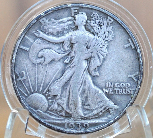 1939-S Walking Liberty Silver Half Dollar - Choose by Grade / Condition - San Francisco Mint- 1939S Half Dollar 1939 S Silver Wlh 1939 S