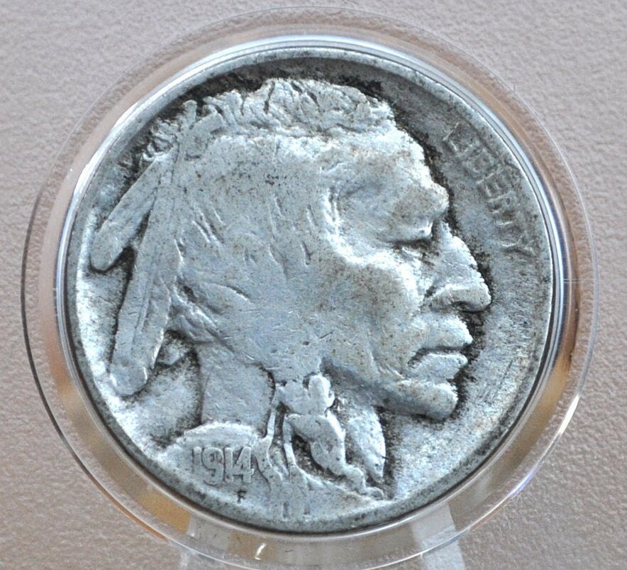 1914 Buffalo Nickel - VF-XF (Very to Extremely Fine) Choose by Grade - Philadelphia Mint - 1914 P Nickel Indian Head Nickel 1914 Better Date
