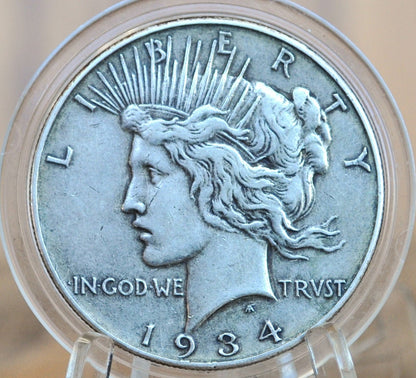 1934-D Peace Dollar - Choose by Grade - 1934 D Peace Silver Dollar - Denver Mint - Better Date & Mint - Silver Dollar 1934