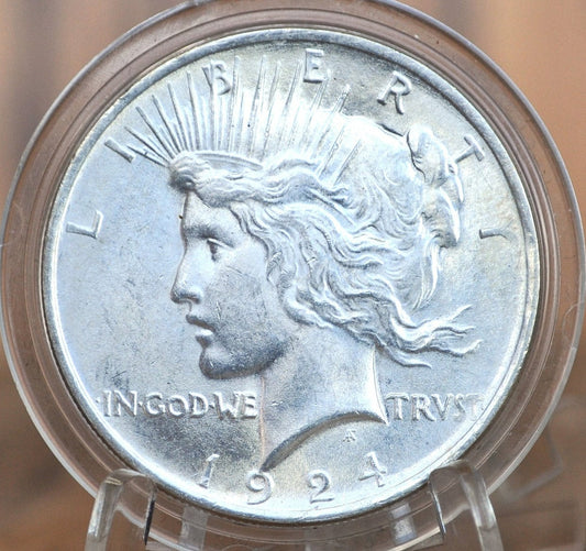 1924 Peace Silver Dollar - Choose by Grade XF-MS63 - 1924 P Silver Dollar - 1924 Silver Dollar Peace 1924 P - Philadelphia Mint