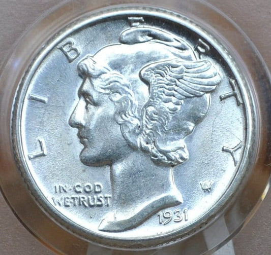 1931 Mercury Silver Dime - Choose by Grade / Condition - 1931P Dime - Great Depression Era Coin - 1931-P Mercury - Philadelphia Mint