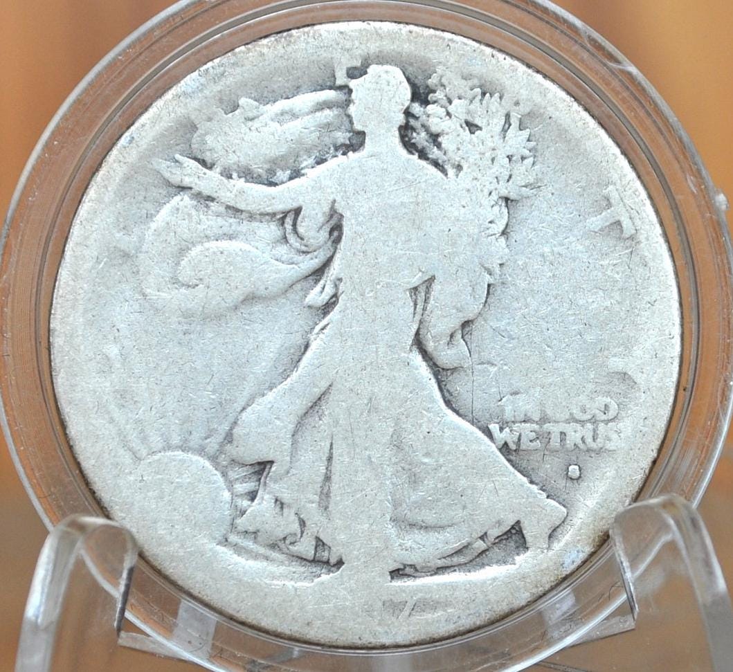 1917-S Obverse & Reverse S Walking Liberty Silver Half Dollar - Choose By Type And Grade -San Francisco Mint- Obverse S 1917 S Wlh