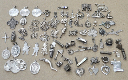 MORE Vintage Sterling Silver Charms! Choose by Charm! Bracelet Charms, Working Charms, Animal Charms, Spiritual Charms, + many more!