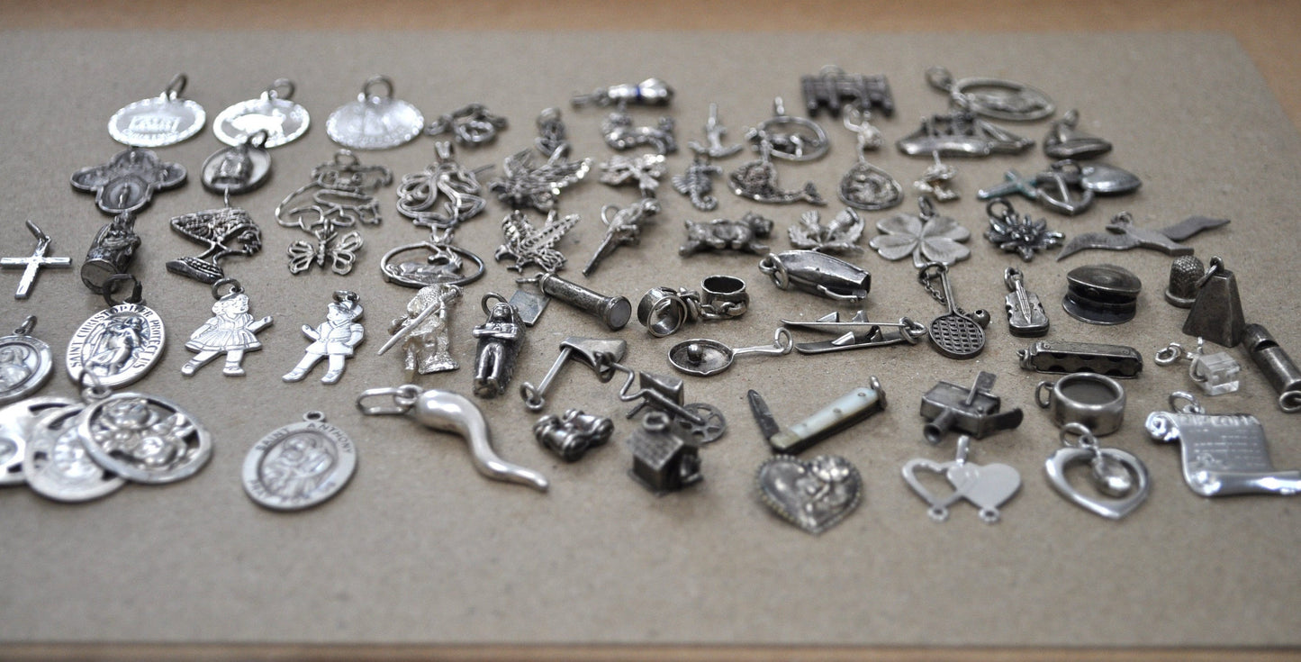 MORE Vintage Sterling Silver Charms! Choose by Charm! Bracelet Charms, Working Charms, Animal Charms, Spiritual Charms, + many more!