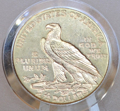 1915 2.5 Dollar Gold Coin - Choice AU, Lustrous Coin - 1915 Quarter Eagle Gold 1915 Indian Head Gold, Affordable Price, Historic Coin