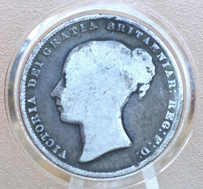 1859 Great Britain Silver 1 Shilling UK One Shilling 1859 - VG Very Good Grade - Queen Victoria - 1 Shilling 1859 Silver - Silver Shilling