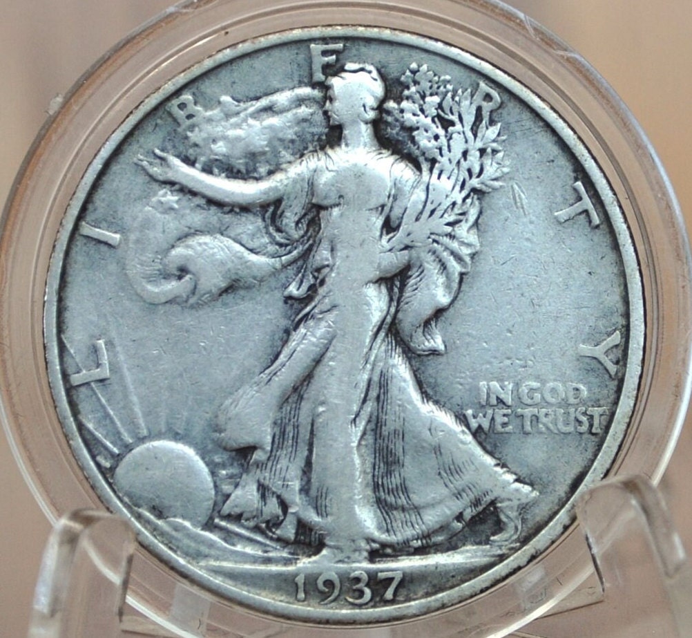 1937-S Walking Liberty Silver Half Dollar - Choose by Grade / Condition - San Francisco Mint - 1937 S Half Dollar Liberty Walking 1937 S WLH