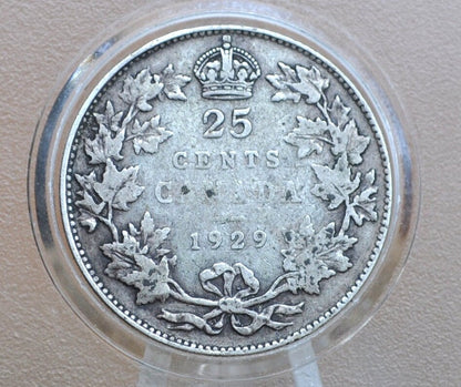 1918-1936 Canadian Silver Quarters - King George V - 92.5% Silver Quarters, Choose by Date - Canadian Coin Collection - Old Canada 25 Cents