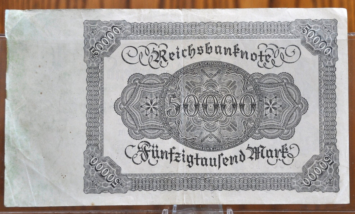 1922 50,000 Mark German Paper Reichsbanknote - Great Condition - WWI era note - Fifty Thousand Mark Note 1922, Old German Paper Money