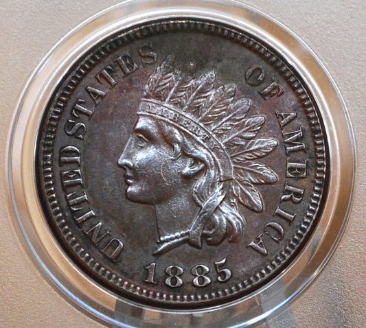 1885 Indian Head Penny - VF-XF45 (Very to Extremely Fine) Grades, Choose by Grade - Rarest of the 1880's - Indian Head Cent 1885 Cent