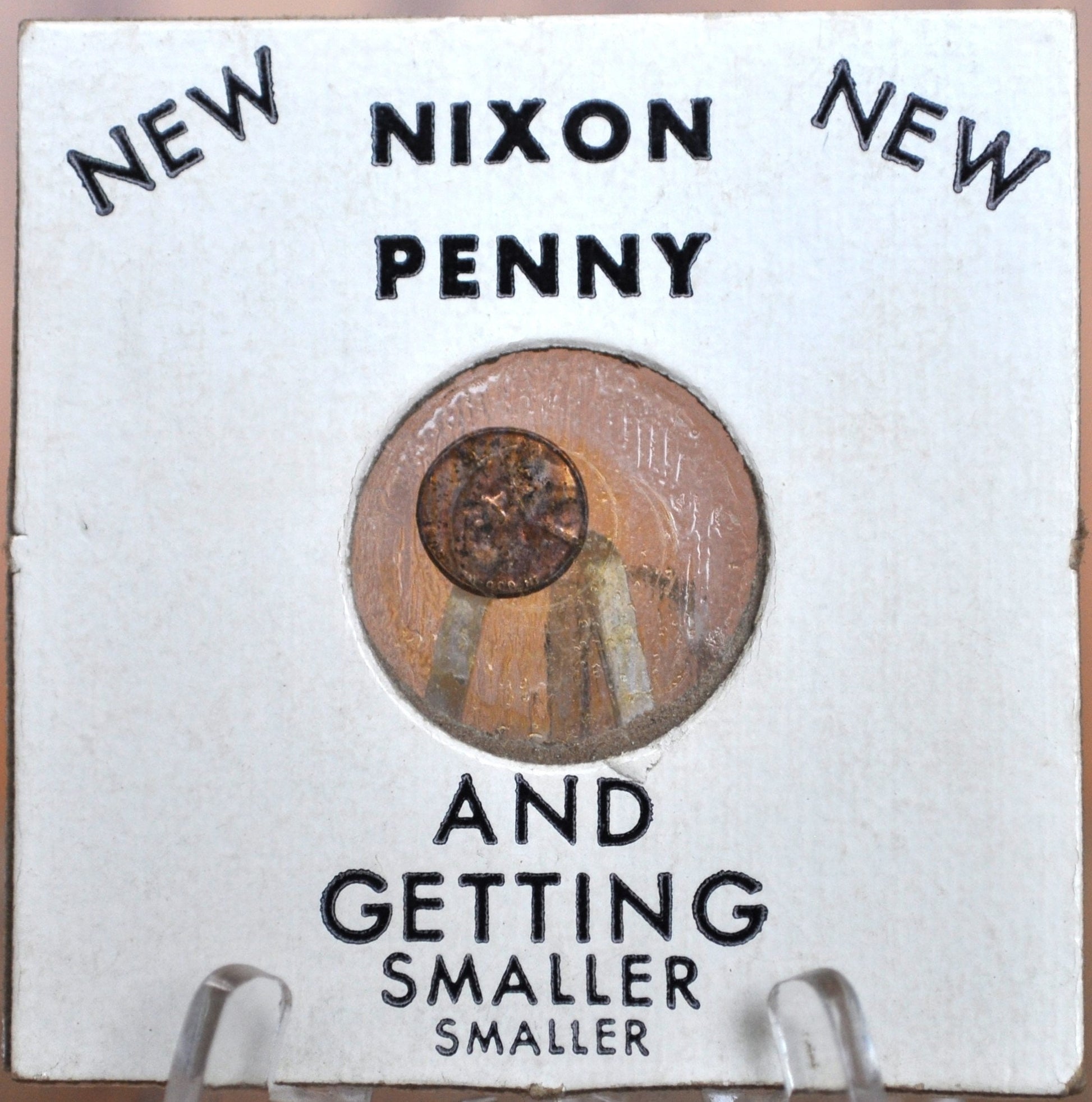 Rare Vintage Nixon Penny - Historical Collectible Coin, Nixon Inflation, Penny Keeps getting smaller and smaller