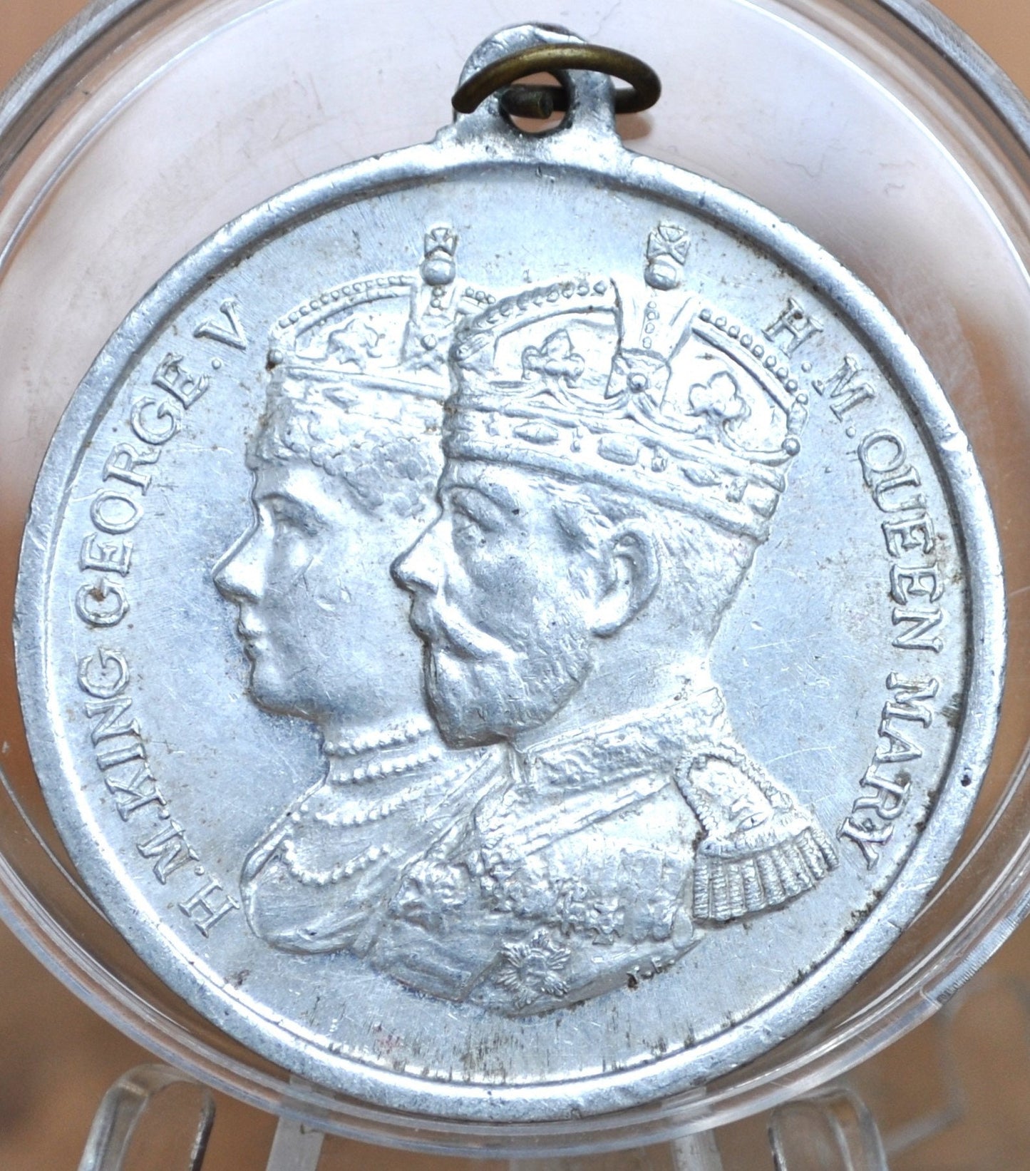 King George V & Queen Mary Silver Jubilee Aluminum Medal May 6th 1935 - Vintage Collectible, City of Coventry England