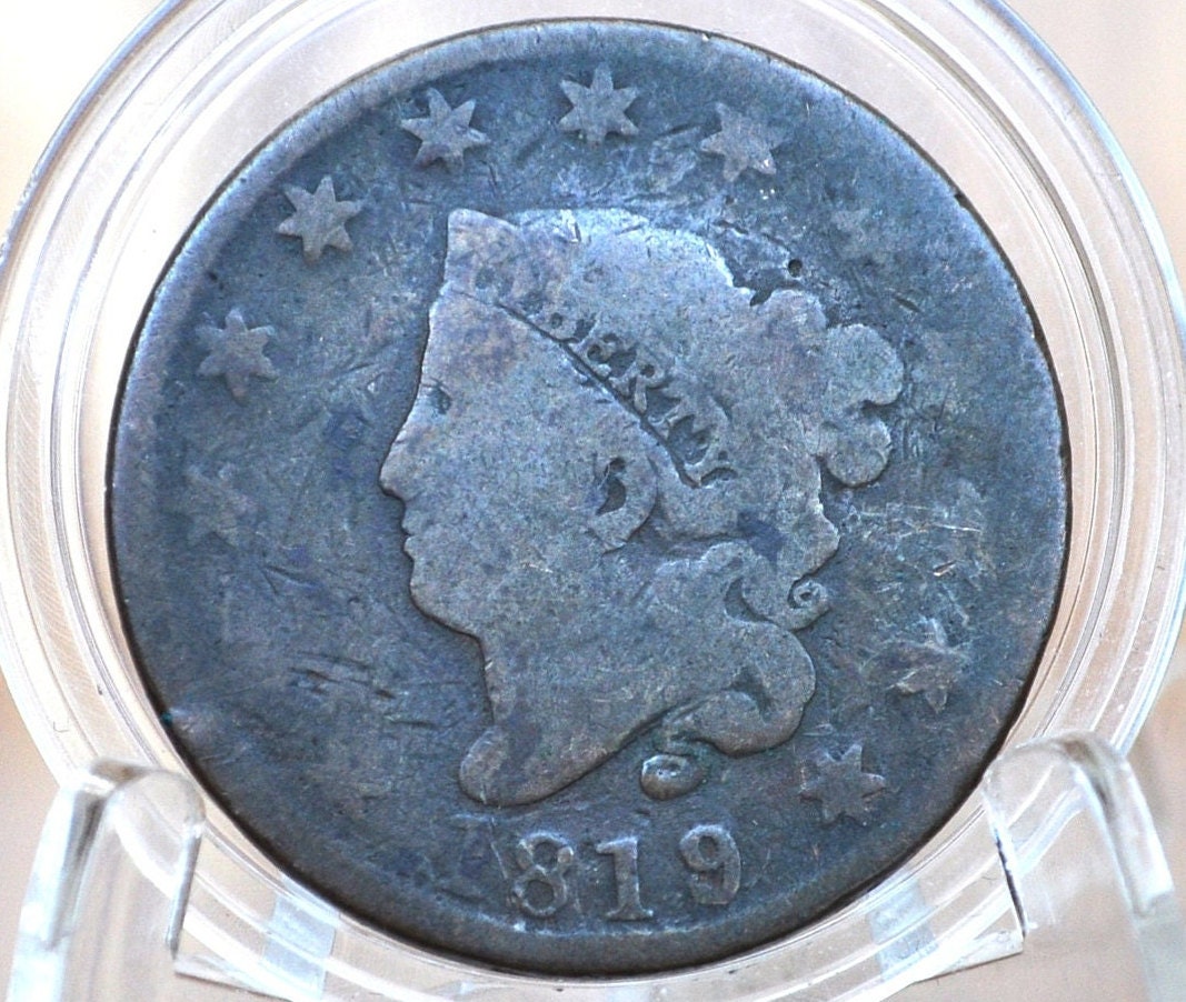1819 Matron Head Large Cent - Choose by Coin / Grade - US Large Cent - 1819 Coronet Liberty Head Cent - 1819 US One Cent