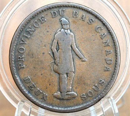 1837 One Penny Bank Token - Great Condition (VG/F) - 1 Penny Bank Token 1837 Bank of Montreal Canadian Bank Token 1837, Low Mintage