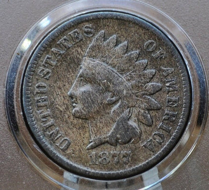 1877 Indian Head Penny - Fine - Very Rare, The Key Date, Perfect for Collections - Indian Head Cent 1877 US 1 Penny - F12 Grade/Condition