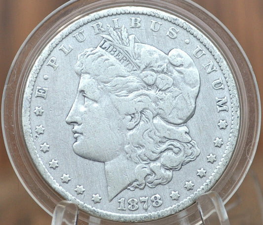 1878 CC Morgan Silver Dollar - VF Detail, Cleaned - Carson City Mint, 1878-CC Morgan Dollar 1878CC Key Date, Affordable 78CC