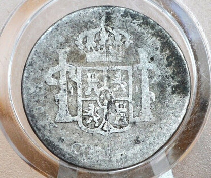 1804 Spanish 1/2 Real - Scarce Type - Spanish Silver Colonial Era Coin - Ferdinand VII - 1804 One Half Real Silver