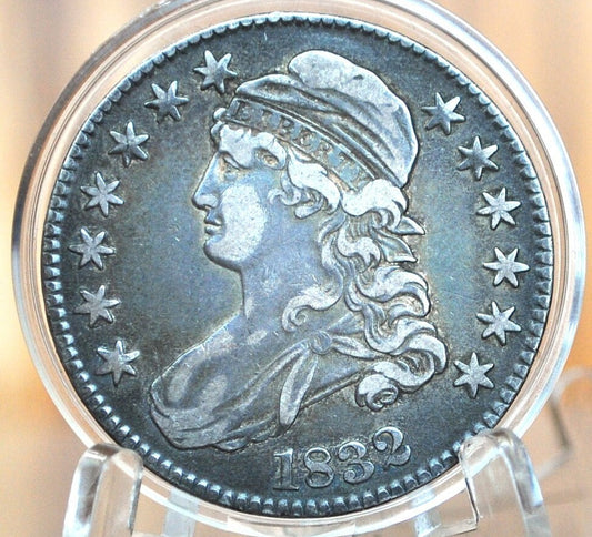 1832 Capped Bust Half Dollar - VF (Very Fine); Great coin & color - 1832 Half Dollar US Half Dollar 1832 Silver Half Dollar