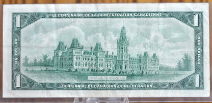 1967 Canadian 1 Dollar Banknote - XF to Uncirculated Grades / Conditions - 1967 1 Dollar Note Canada 1967 - Uncirculated