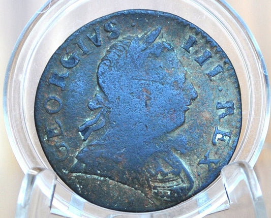 1775 UK Halfpenny - Great Details - 1775 Great Britain 1/2 Penny - Copper Half Penny 1775