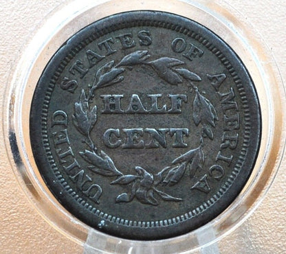 1851 Braided Hair Half Cent - VF - 1851 US Half Cent - 1851 Half Penny