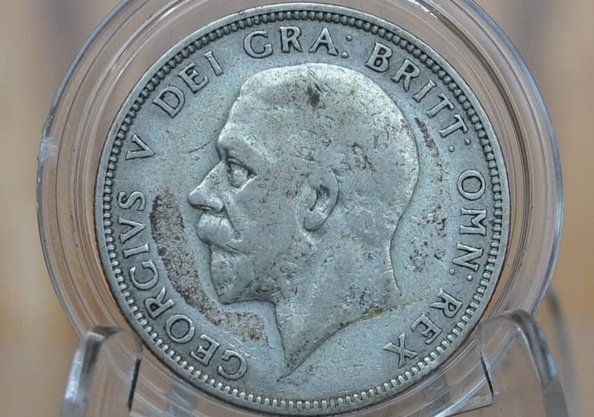 1931 Great Britain Half Crown - VF/XF - Silver 1/2 Crown 1931 United Kingdom HalfCrown Silver UK 1931