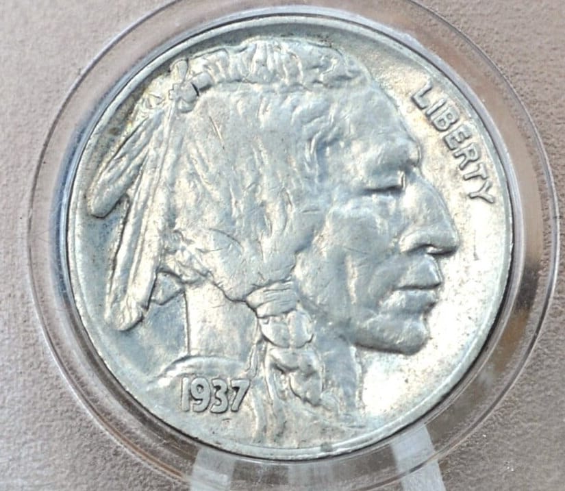 1937-S Buffalo Nickel - Vf-Xf (Very To Extremely Fine) Grades; Chose By Grade - San Francisco Mint - Indian Head Nickel 1937 S Nickel