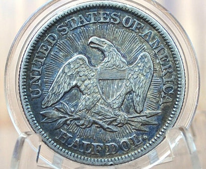 1853 Seated Liberty Half Dollar - AU Grade / Condition, Beautiful Coin, Lustrous - 1853 Liberty Seated Silver Half Dollar 1853 - Authentic