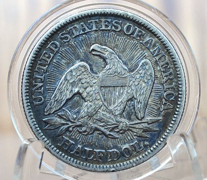 1853 Seated Liberty Half Dollar - AU Grade / Condition, Beautiful Coin, Lustrous - 1853 Liberty Seated Silver Half Dollar 1853 - Authentic