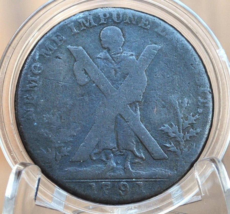 1791 Edinburgh Halfpenny Token - Awesome Historic Piece - Condor Token 1791 Lothian Token / Hutchison's Token, St. Andrew Design