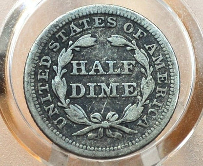 1853 Half Dime - Fine - 1853 Seated Liberty Half Dime - Early American Coin - 1853 Silver Half Dime Liberty Seated