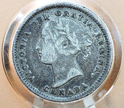 1882 Canadian Ten Cent - VF (Very Fine) Grade / Condition - 10 Cent Canada 1882 10 Cent Silver - Queen Victoria, Low Mintage Coin