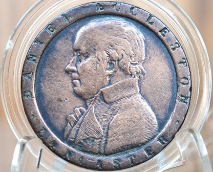 1794 Lancaster Halfpenny Token - Awesome, Incredible Specimen - Daniel Eccleston The Lancashire Half Penny Condor Token 1794