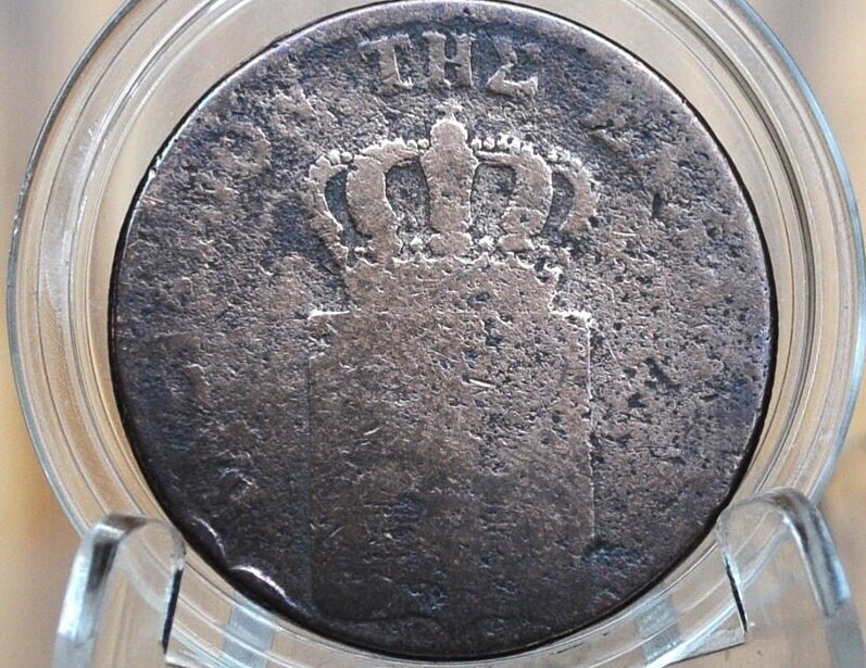 1846 Copper King Otto Greece 10 Lepta - G - Rarer Coin