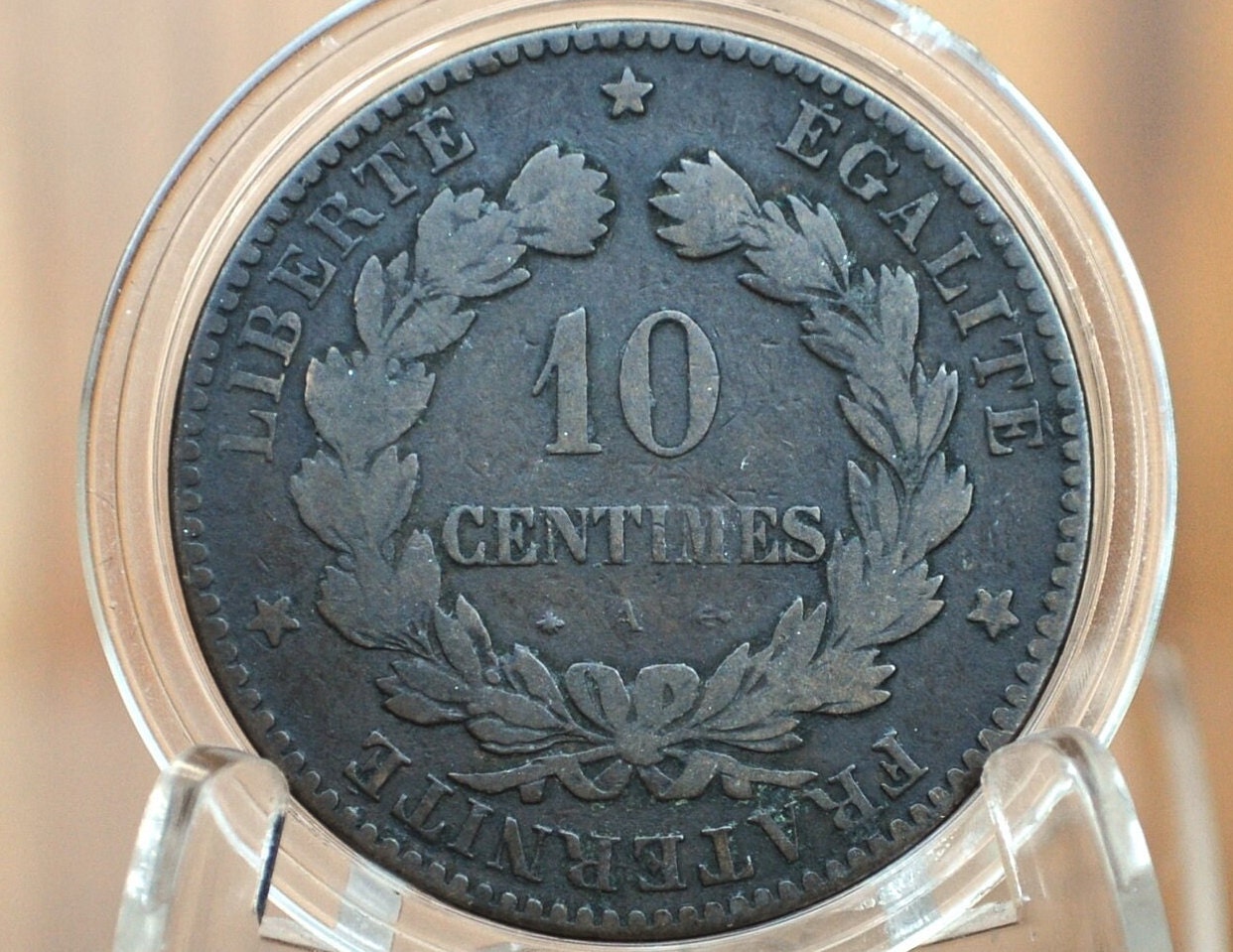 1872 French 10 Centimes Ceres Coin - Great Condition - 10 Centimes 1872A