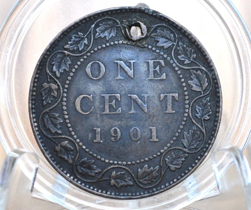1901 Canadian Cent - VF-XF (Very to Extremely Fine) Condition - Queen Victoria - One Cent Canada 1901 Large Cent - 1901 One Cent