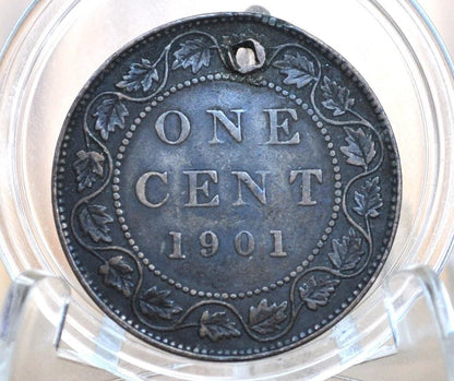 1901 Canadian Cent - VF-XF (Very to Extremely Fine) Condition - Queen Victoria - One Cent Canada 1901 Large Cent - 1901 One Cent
